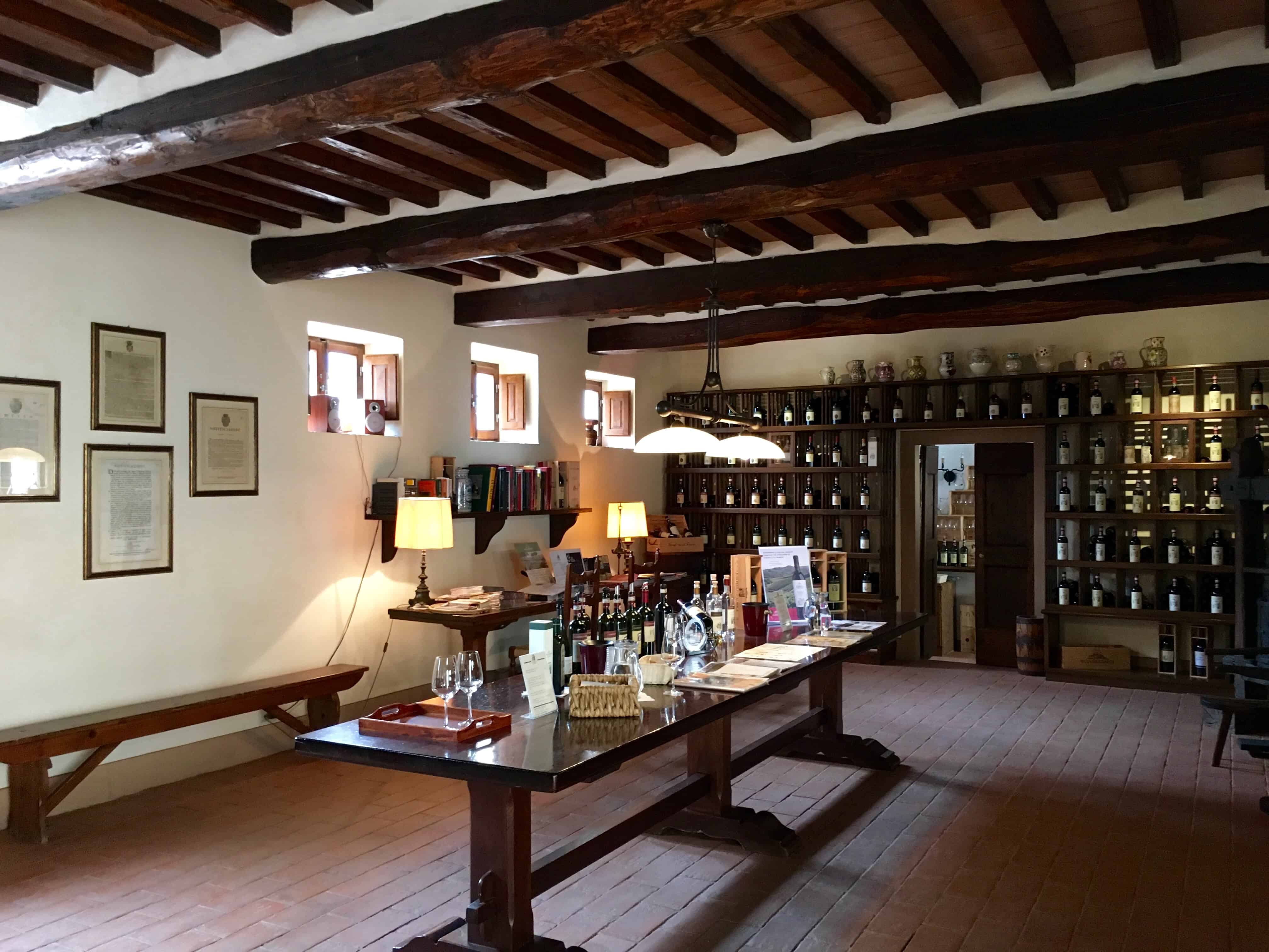 Tasting room at D'Abola winery