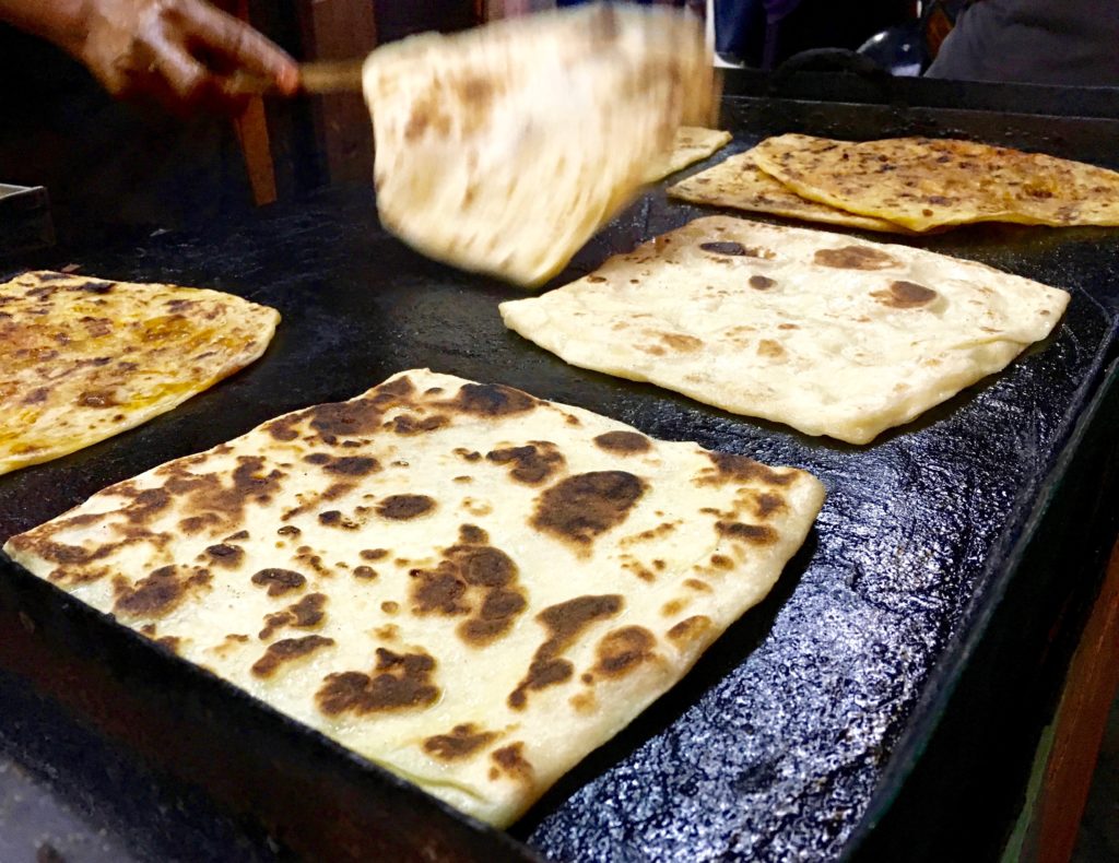 Msemen - square shaped pancakes similar to gozlem