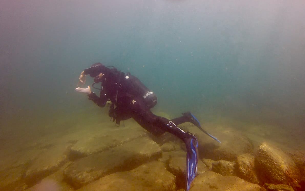 Baiae Diving - Sign for Roman Road 1