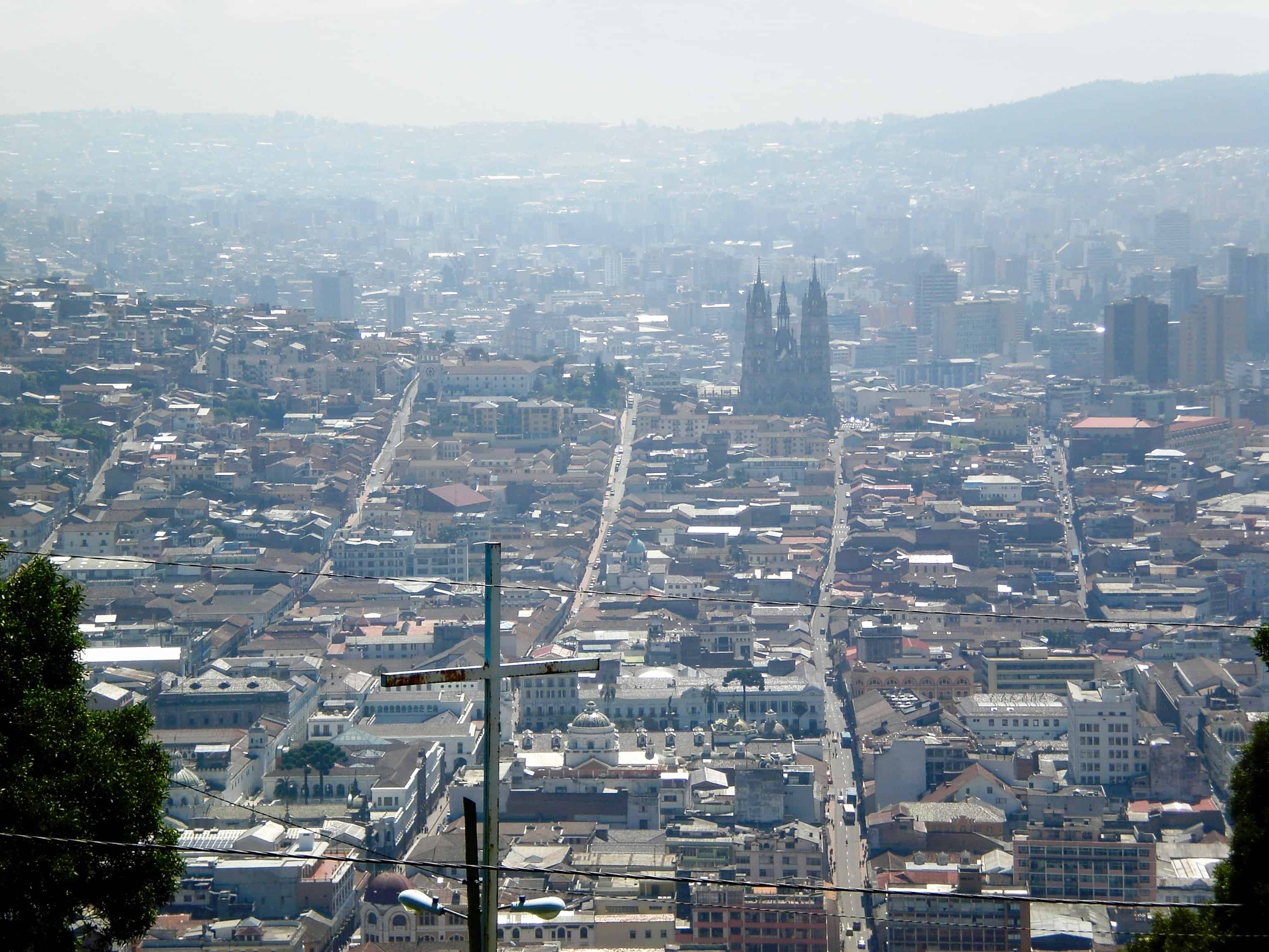 Elevated view of Quito