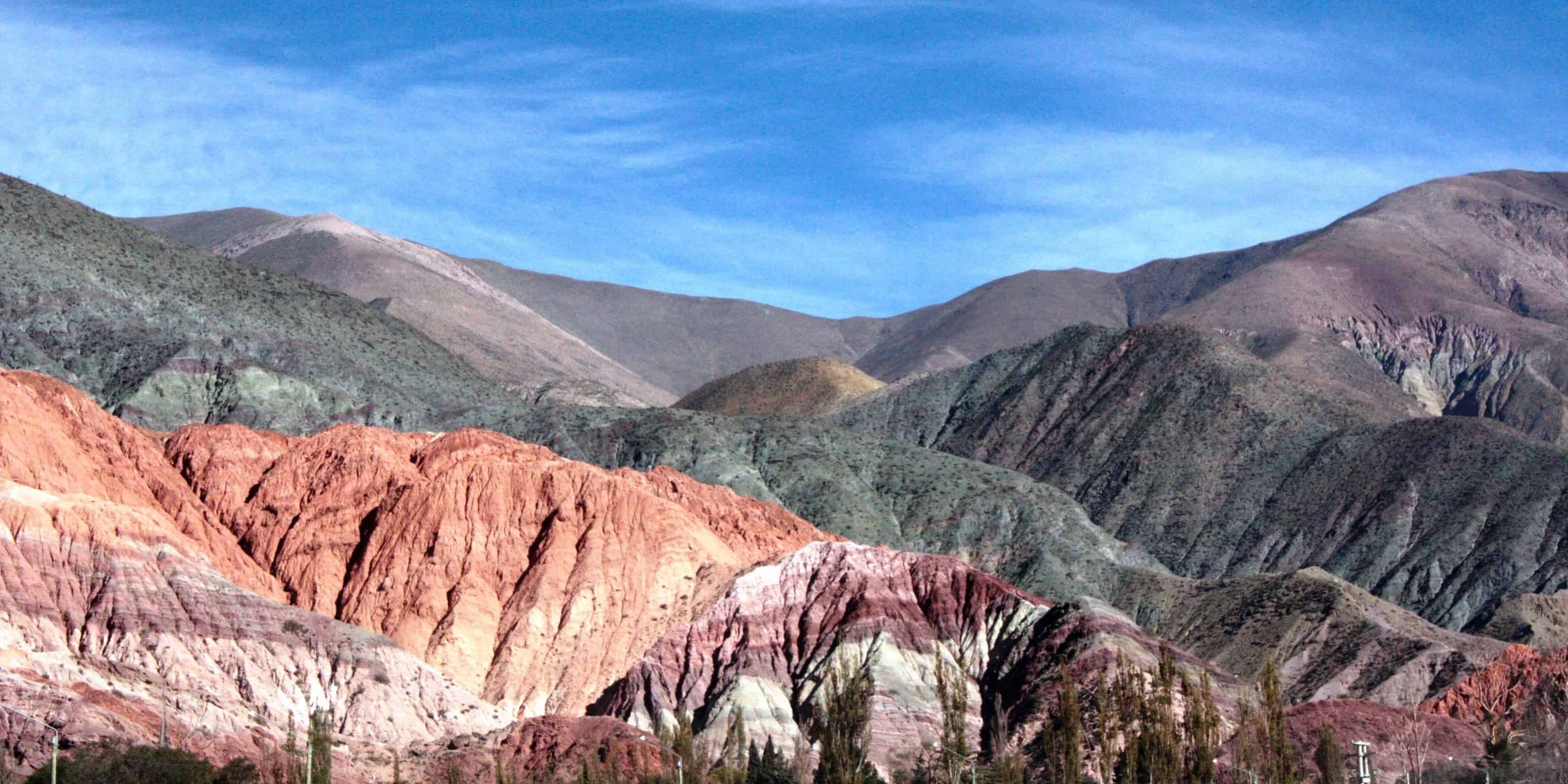 Multi-coloured mountains of the northwest Andes