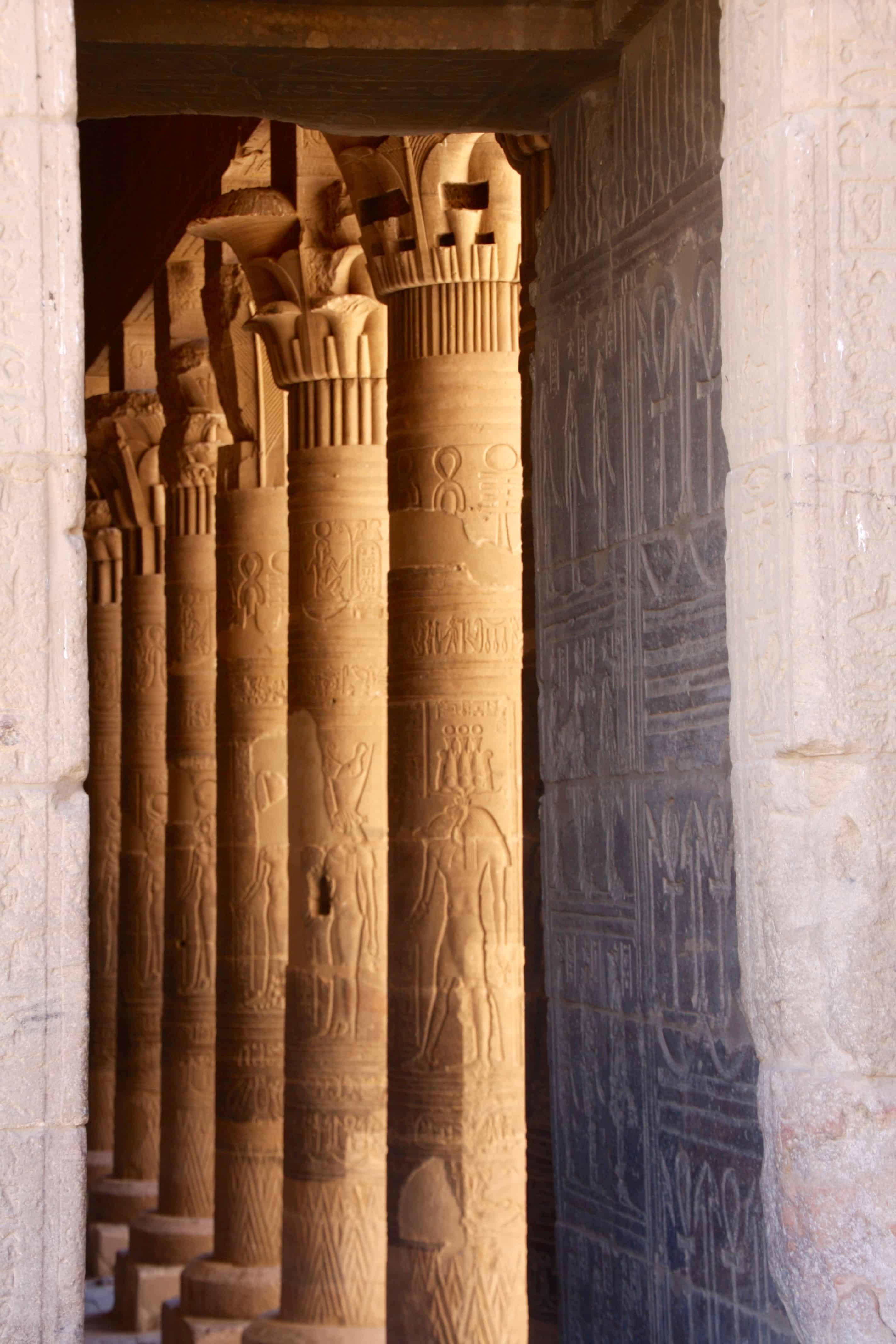 Columns at Temple of Isis at Philae, Egypt