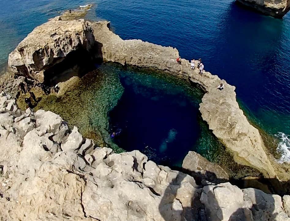 Blue Hole on a perfect day, Gozo, Malta