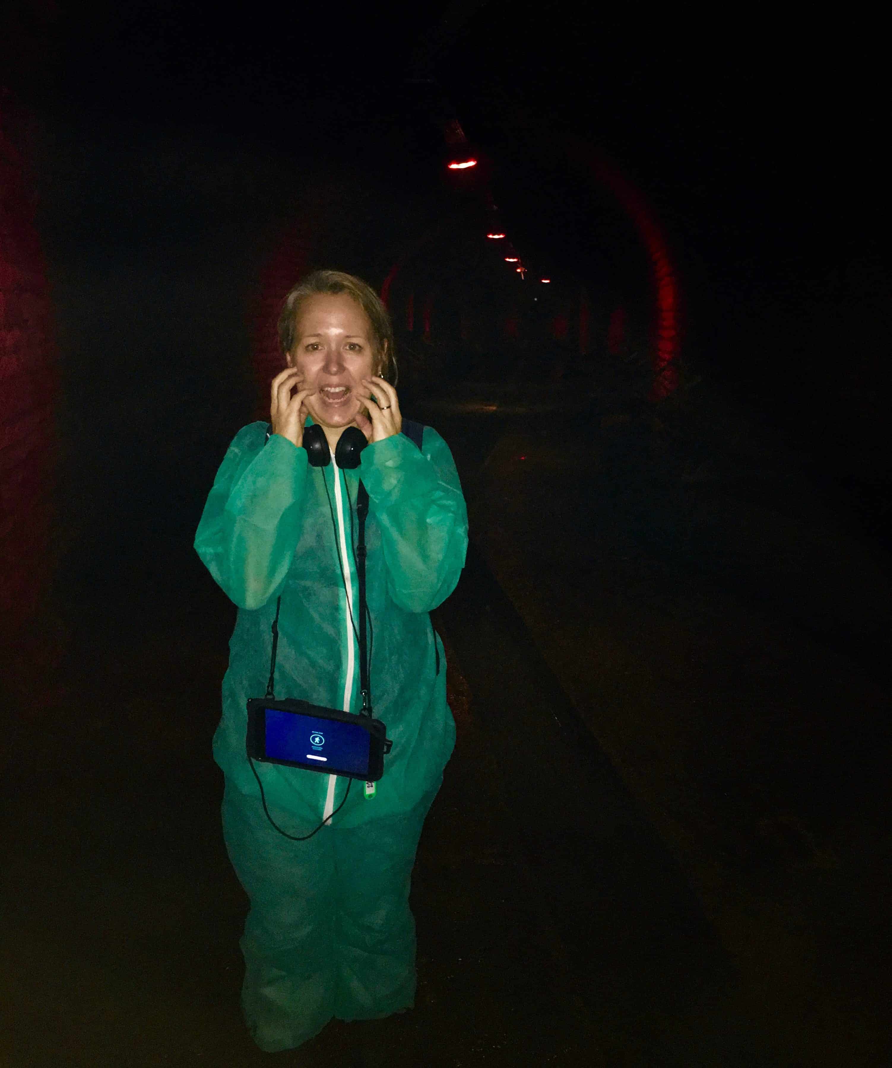 Tunnel attire on the De Ruiens tour of Antwerp.