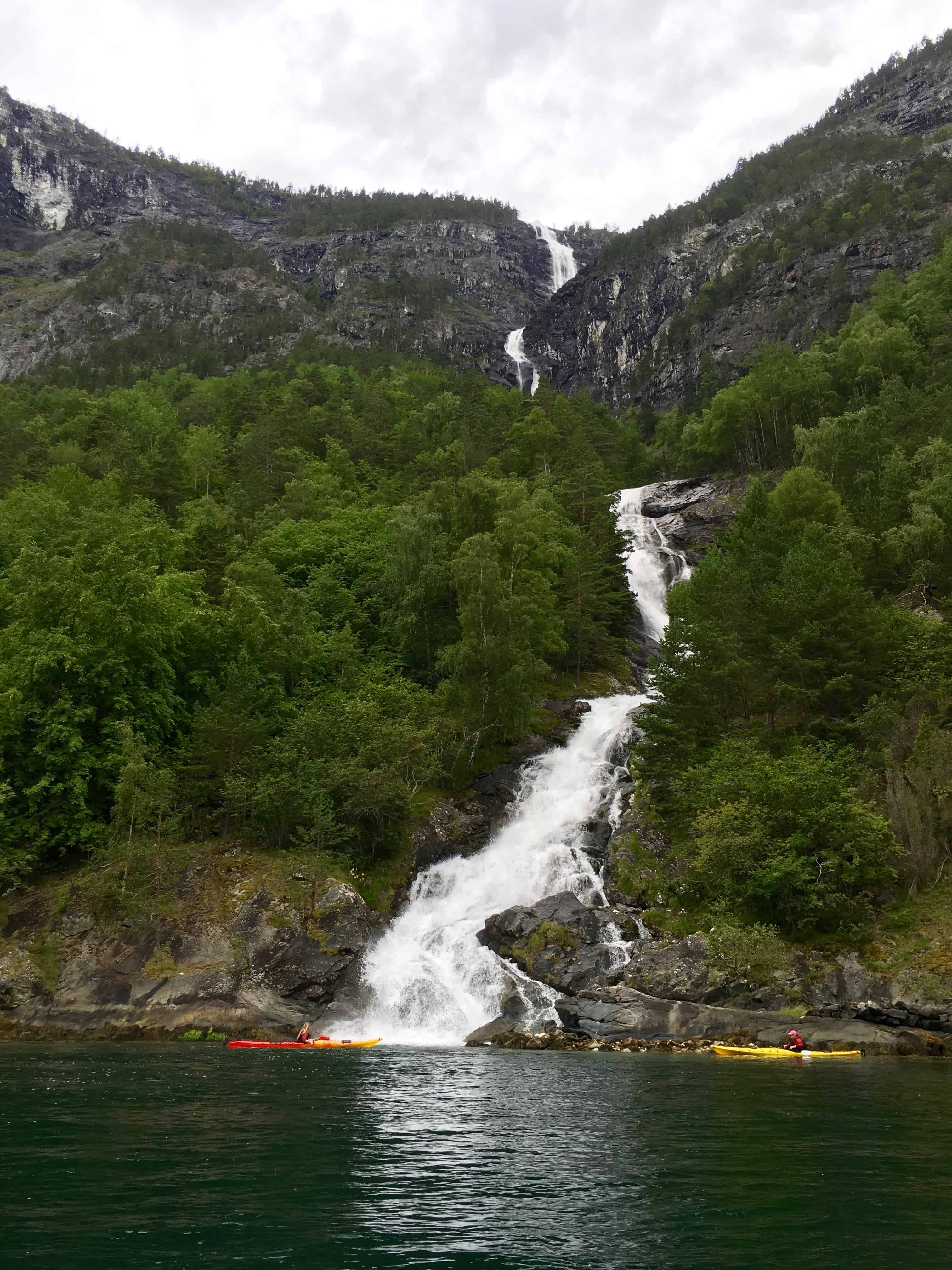 Waterfall on the Naeroyfjord