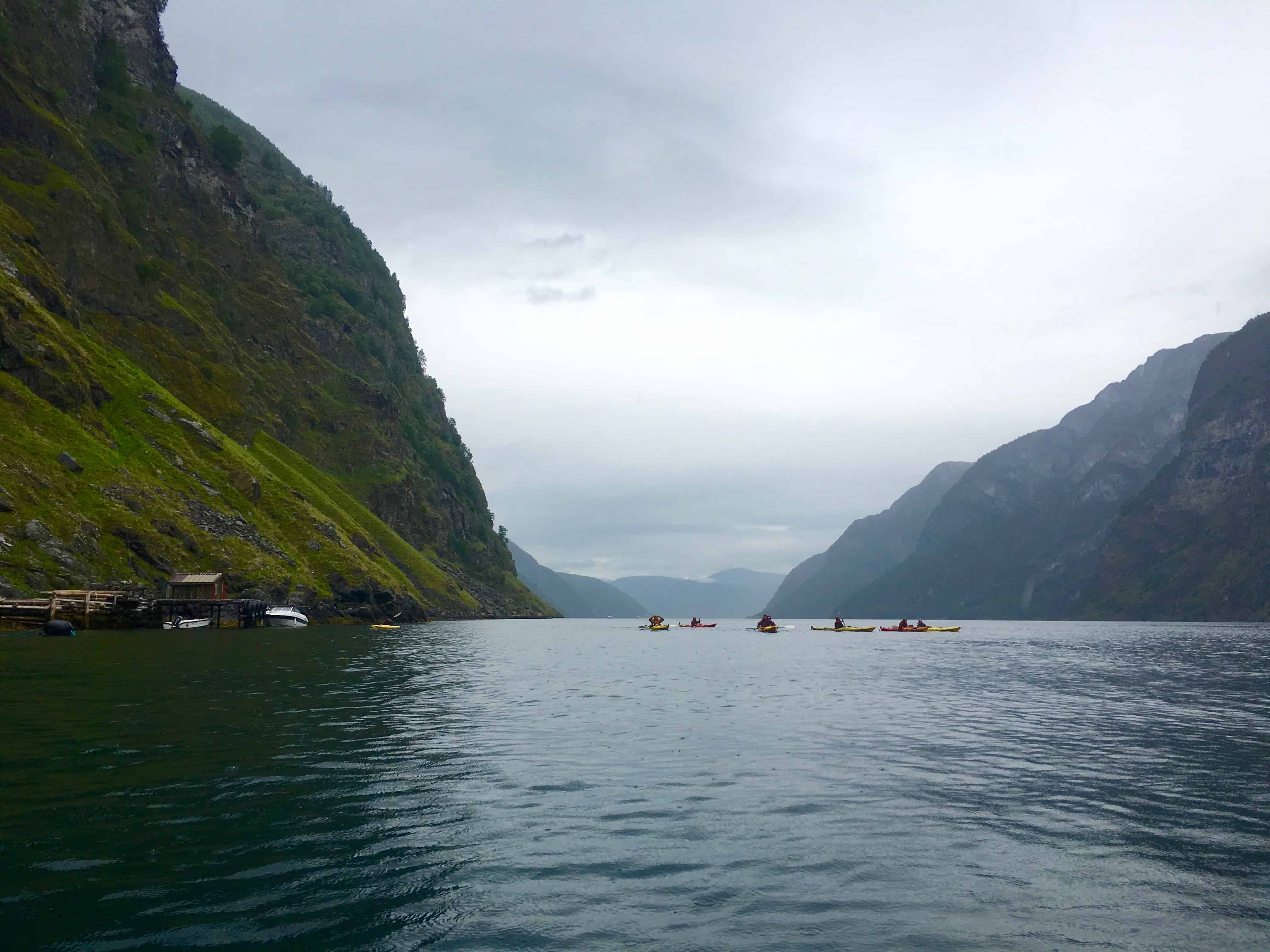 Kayakers in Aurslandsfjord