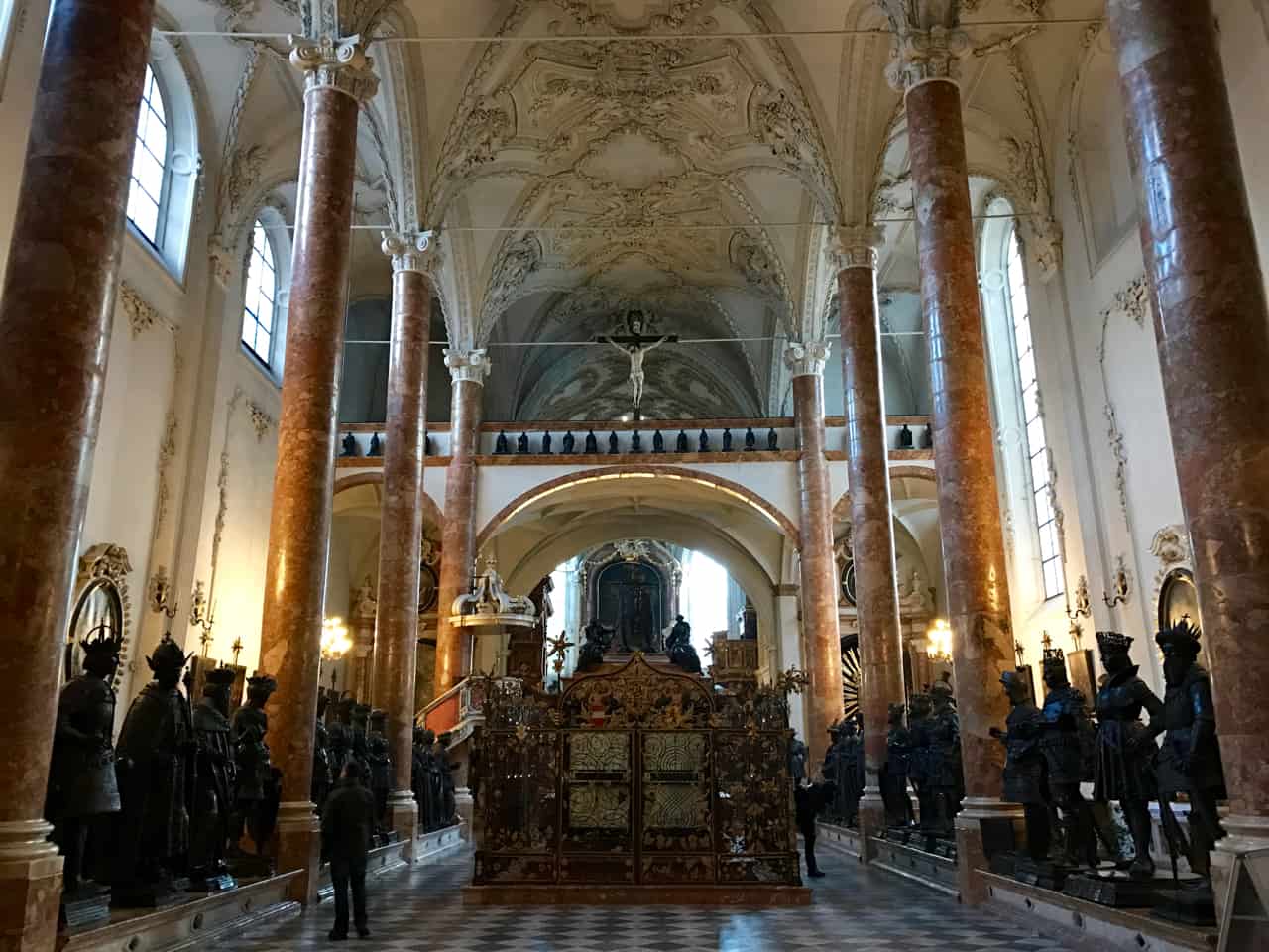 Beautiful interior of Innsbruck's Hofkirche.
