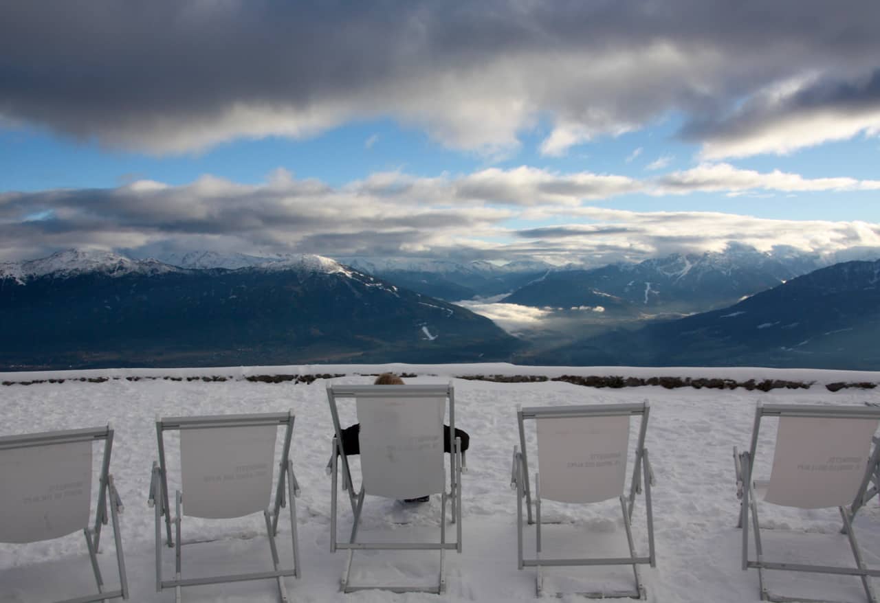 Chill on deck chairs at Seegrube on the Nordkette mountain, one of Innsbruck's highlights.