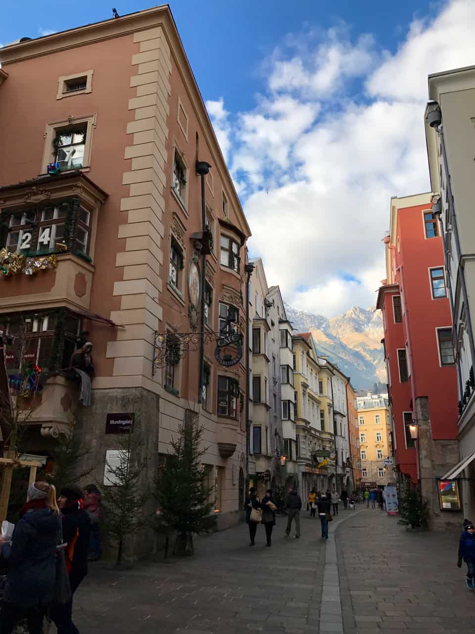 Typical street scene on an Innsbruck itinerary.