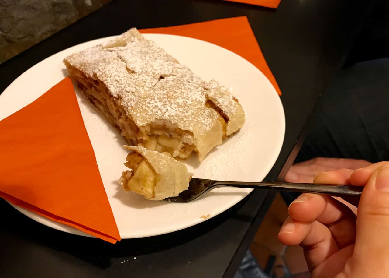 Apple strudel, an Innsbruck specialty.