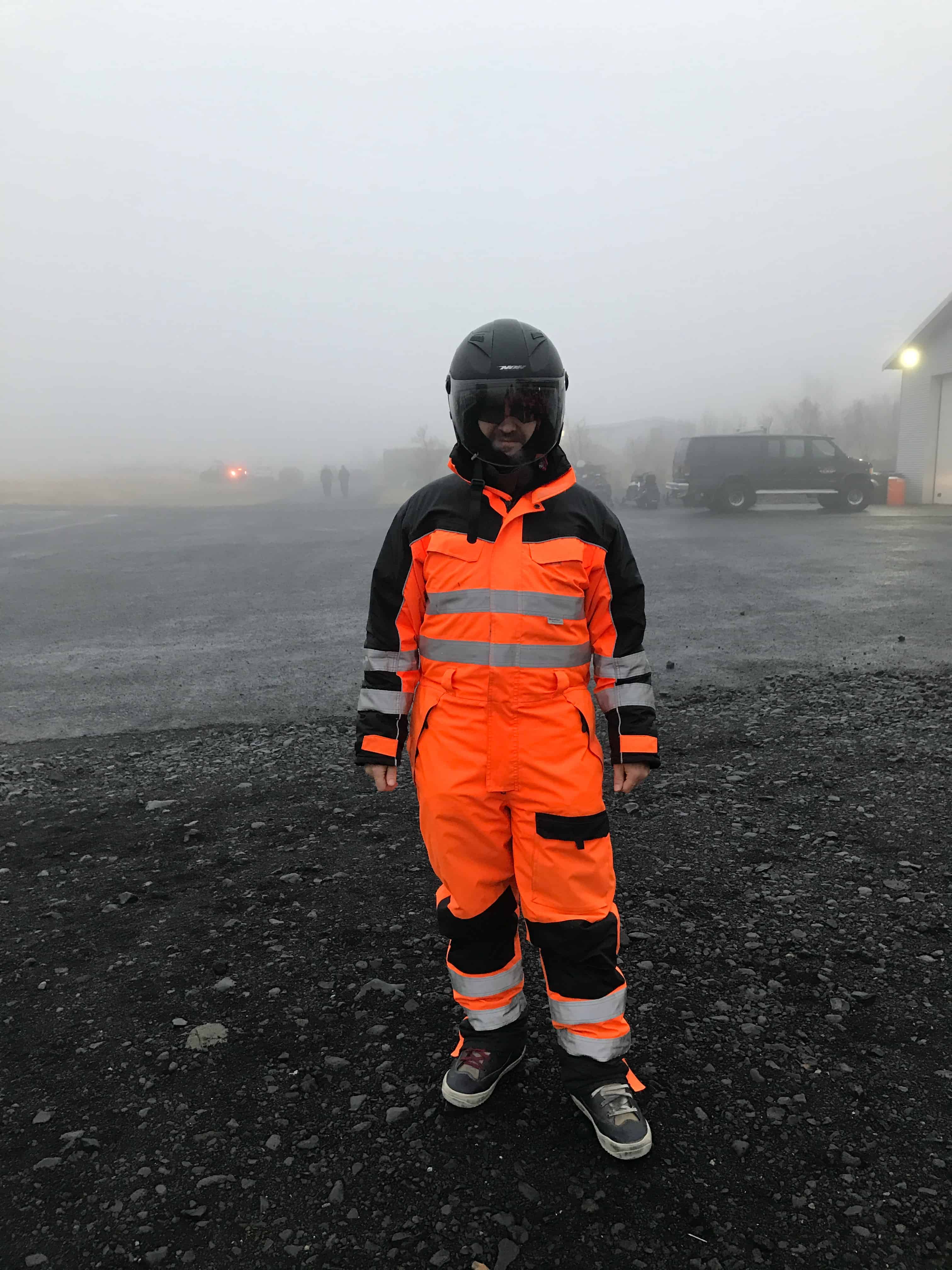 Snowmobiling Stig Gets Ready for the Glacier