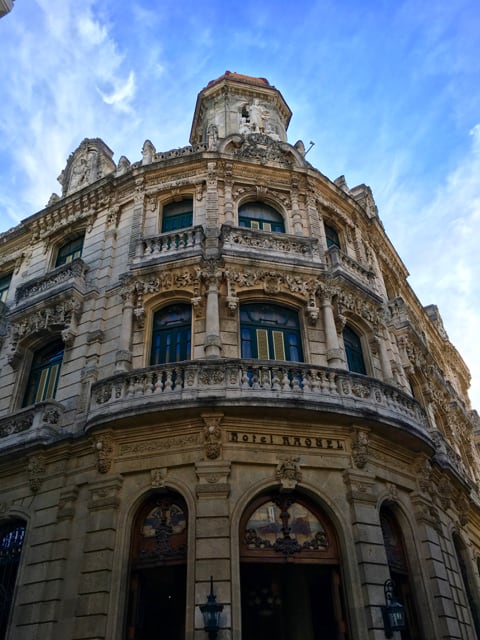 Beautiful and ornate stone building in Havana.