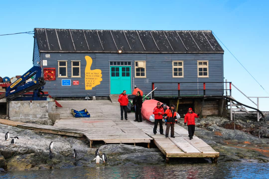 Visiting The Ukranian Vernadksy Base On Our Antarctic Journey.