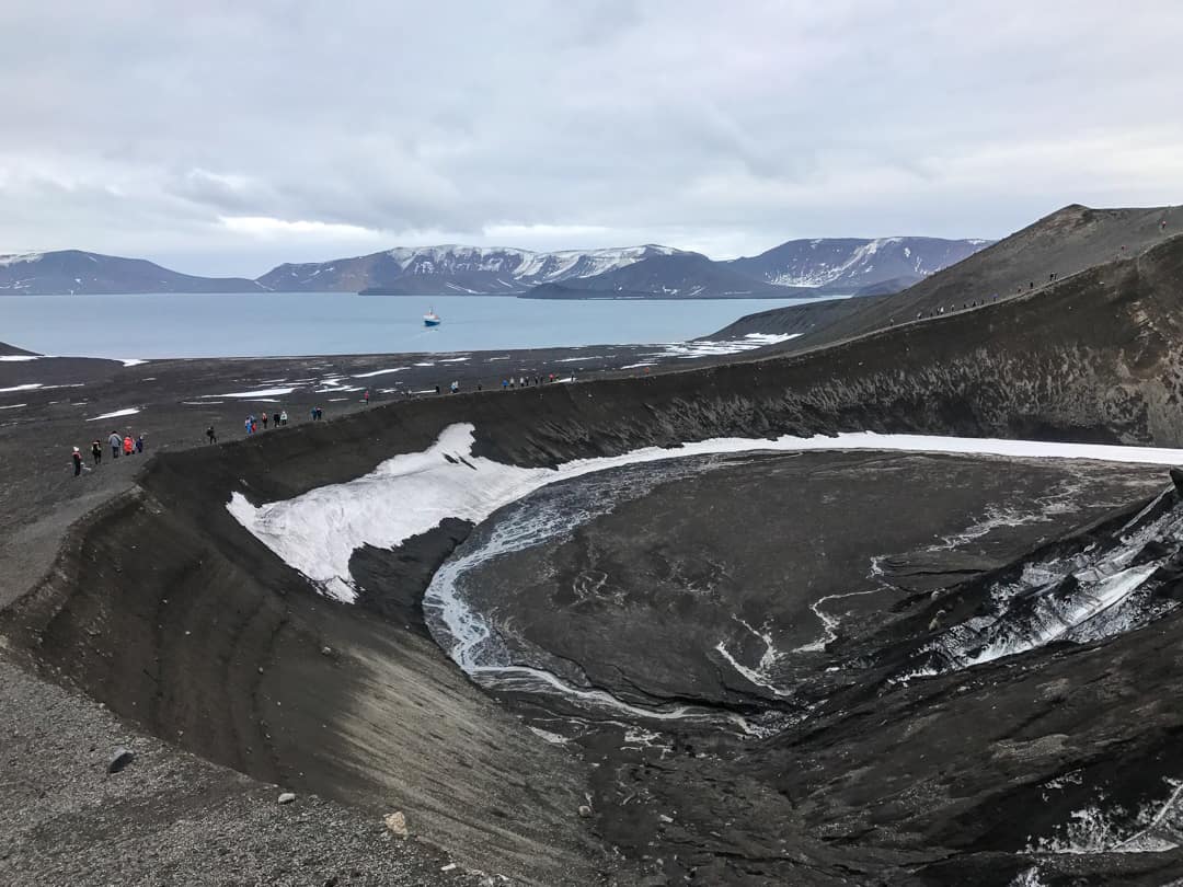 Volcano Crater On Deception Island Antarctica.