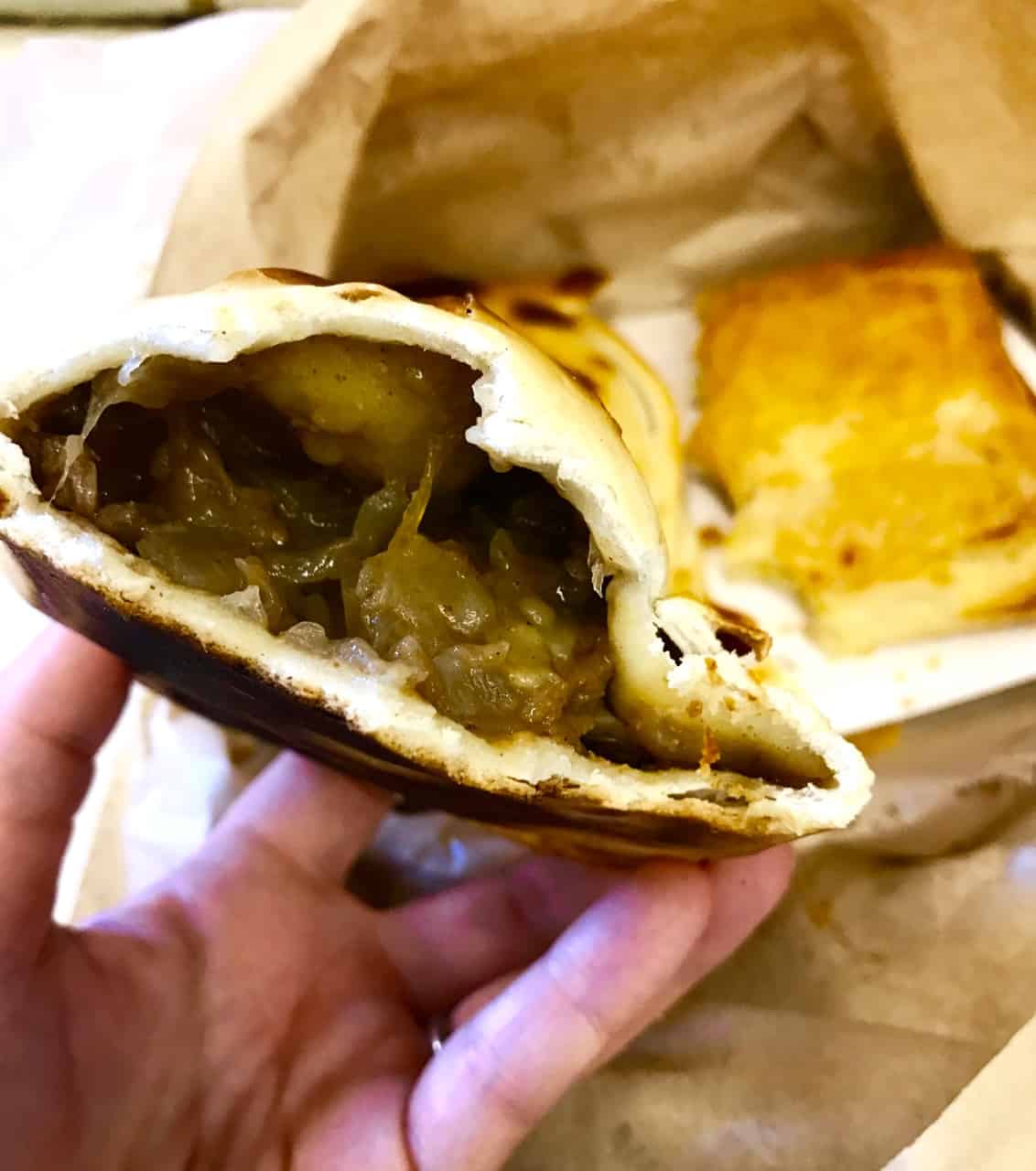 What to eat in Santiago - A delicious Empanada De Pino from Emporio Zunino