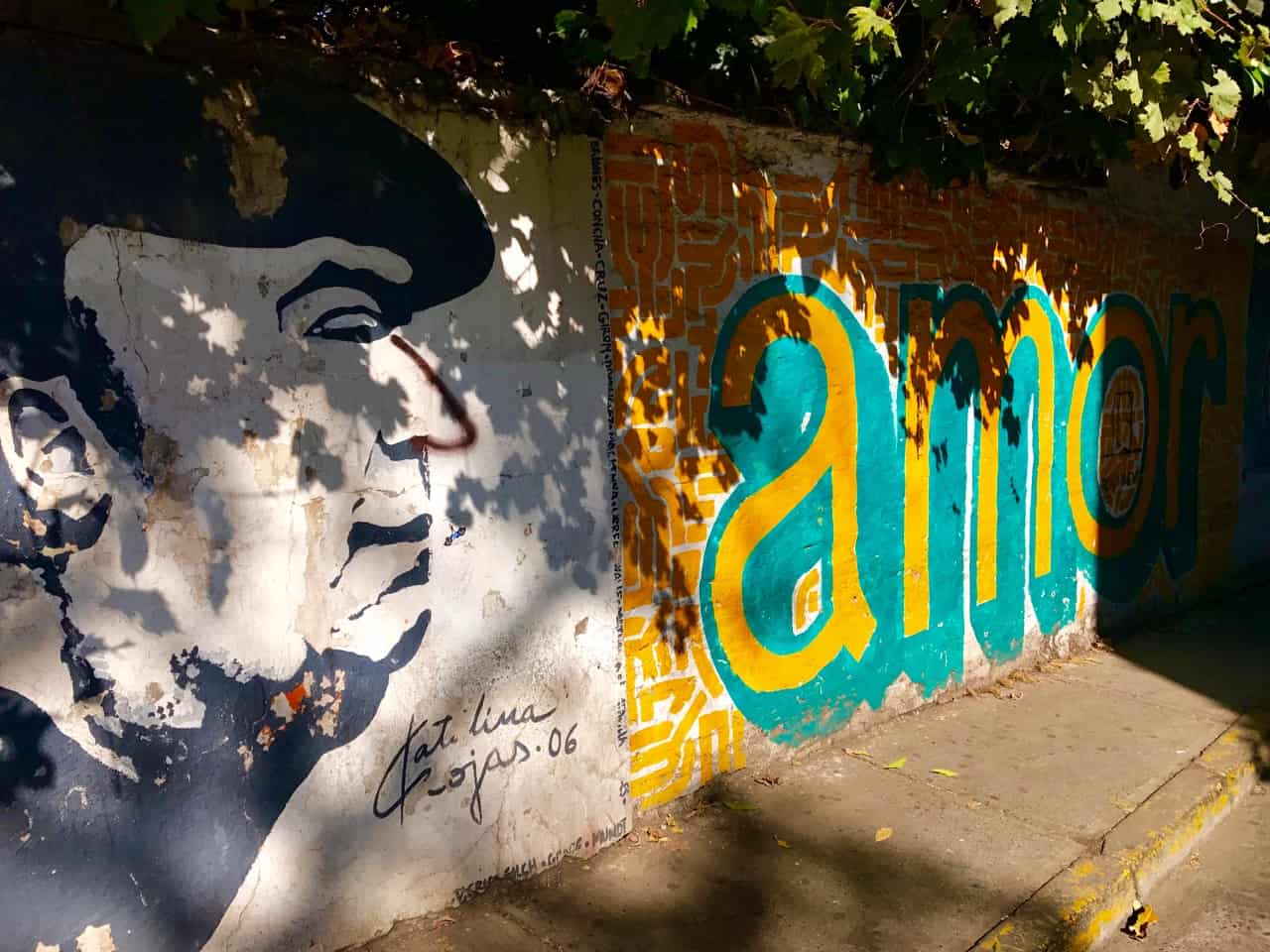 Things to do in Santiago - Street art is everywhere in Santiago, with Pablo Neruda as a popular theme