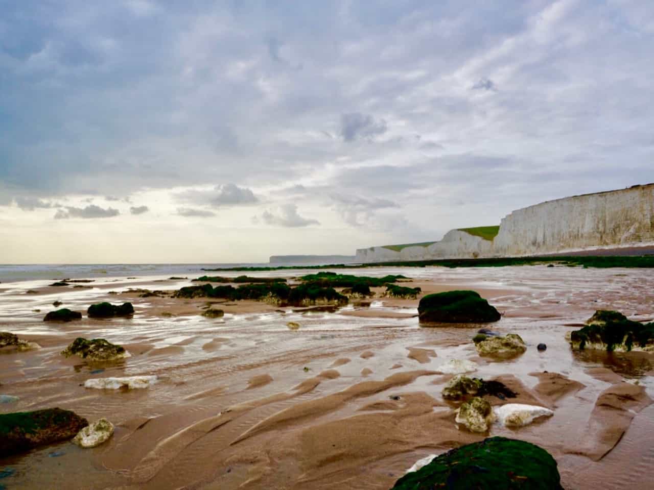 East Sussex Road Trip – View of the Seven Sisters from the beach