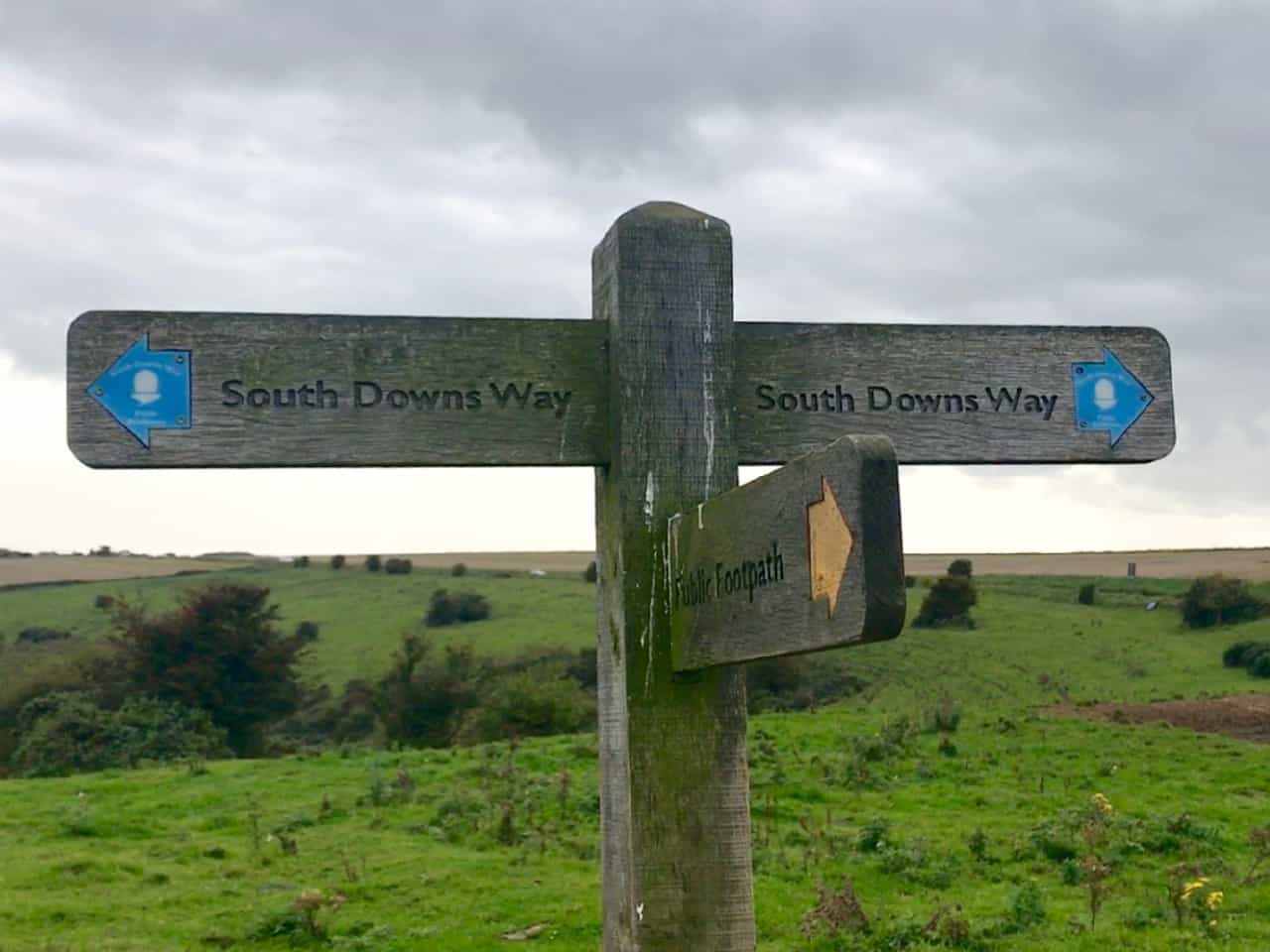 Sign for the South Downs Way