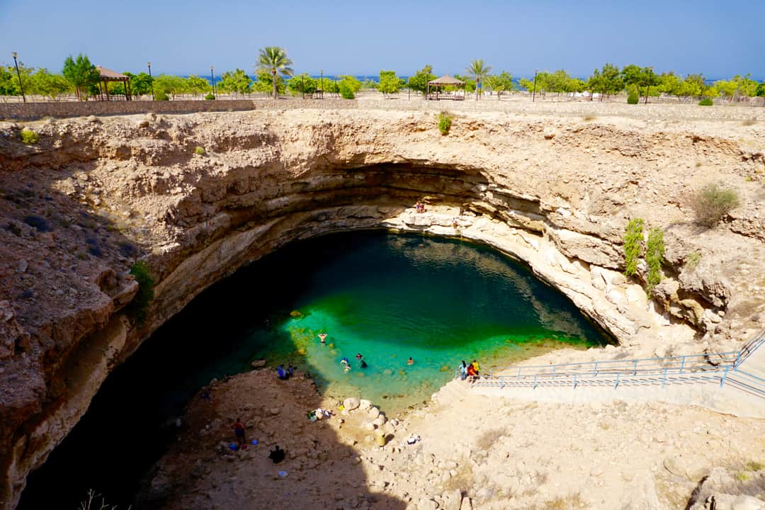 Regardless of when the best time to visit Oman may be, it's always cool at Bimmah Sinkhole