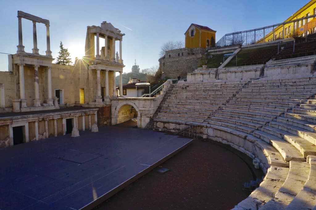 The ancient Roman Theatre of Plovdiv in Bulgaria.