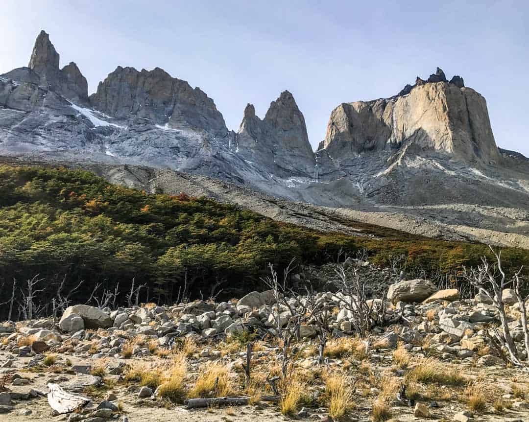 The jaw-dropping Cuernos mountain range in Torres del Paine National Park. 