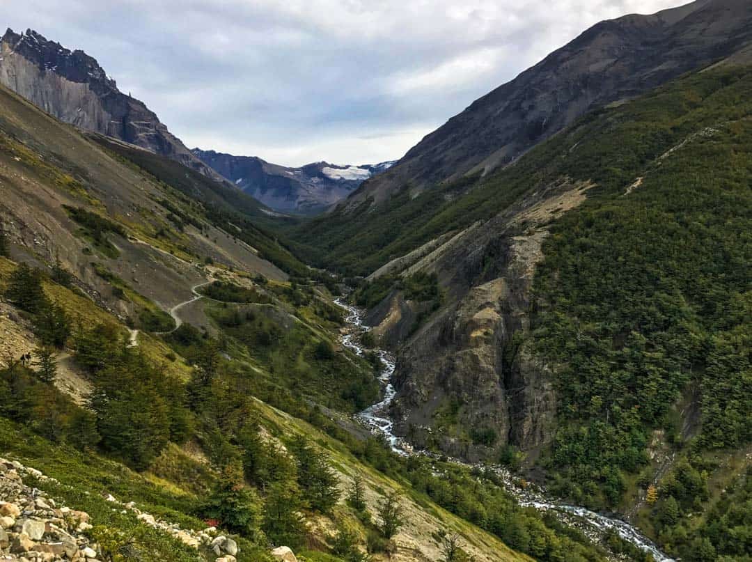 Hiking the W trail to Refugio Chileno.