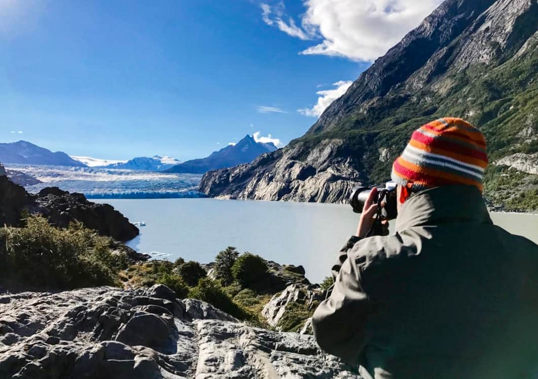 Grey Glacier marks the western tip of the W trail in Torres del Paine National Park.