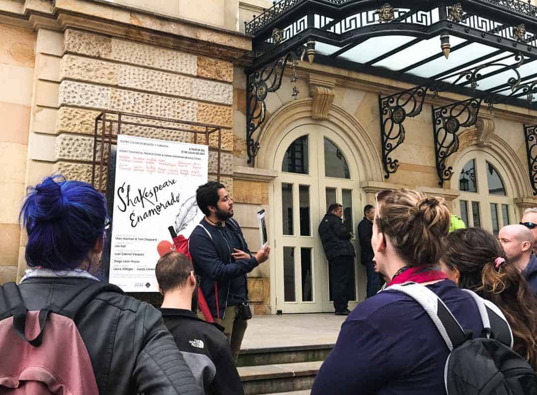 Getting on top of our Bogotá sightseeing on a free walking tour.