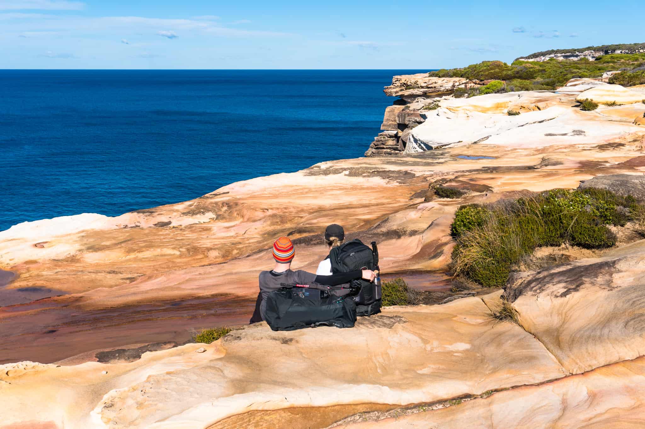 Taking in the views on the Coast Track in Royal National Park.
