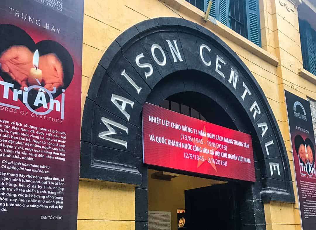 One Day In Hanoi: 'Maison Centrale' marks the entryway to the notorious Hoa Lo Prison.