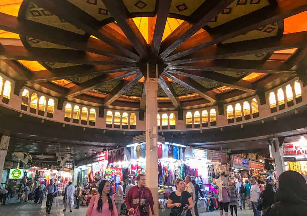 Circular Wooden Roof Mutrah Souq Muscat Places To Visit