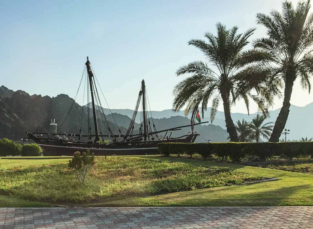Sohar Traditional Dhow Boat In Muscat