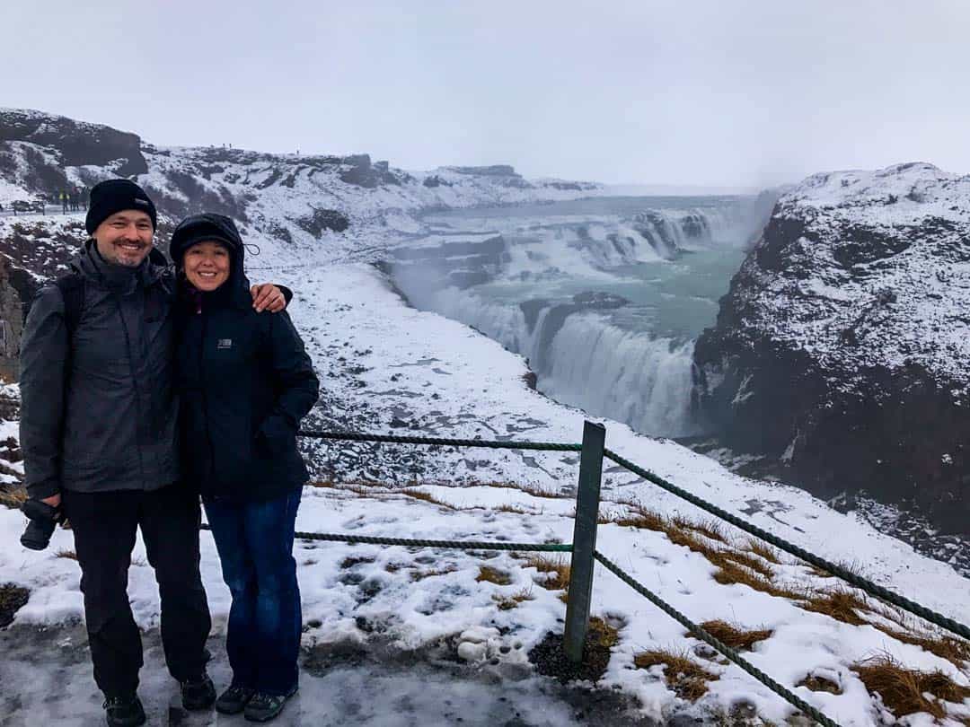 Beautiful Gullfoss, one of the highlights of driving the golden circle