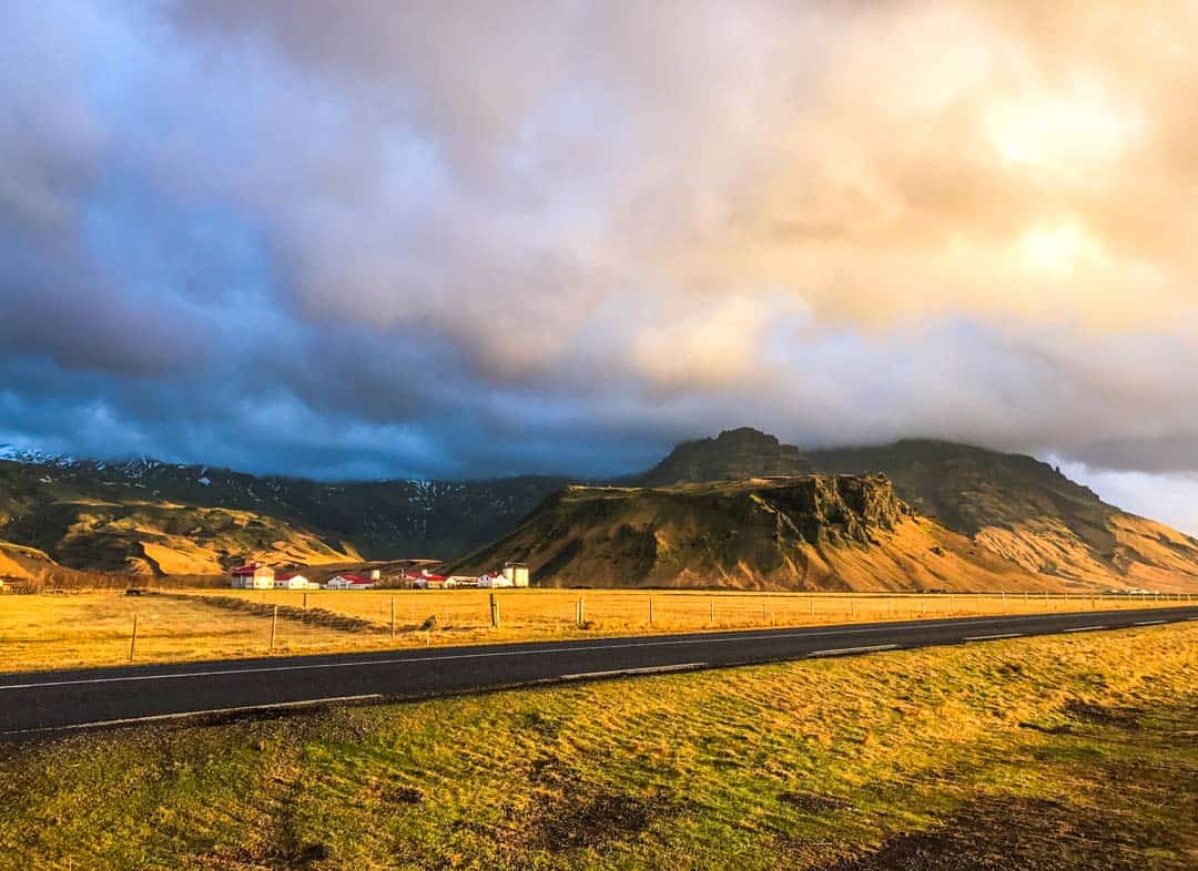 Thorvaldseyri Farm, at the foot of famous Eyjafjallajökull volcano in Iceland.