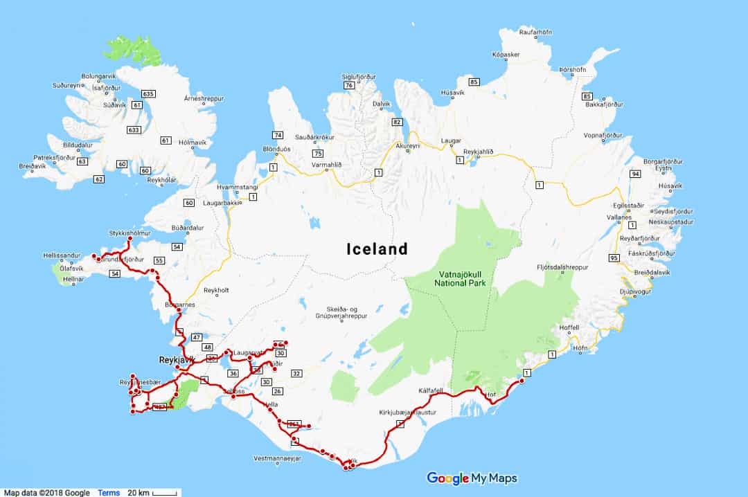 iceland road trip 1 week