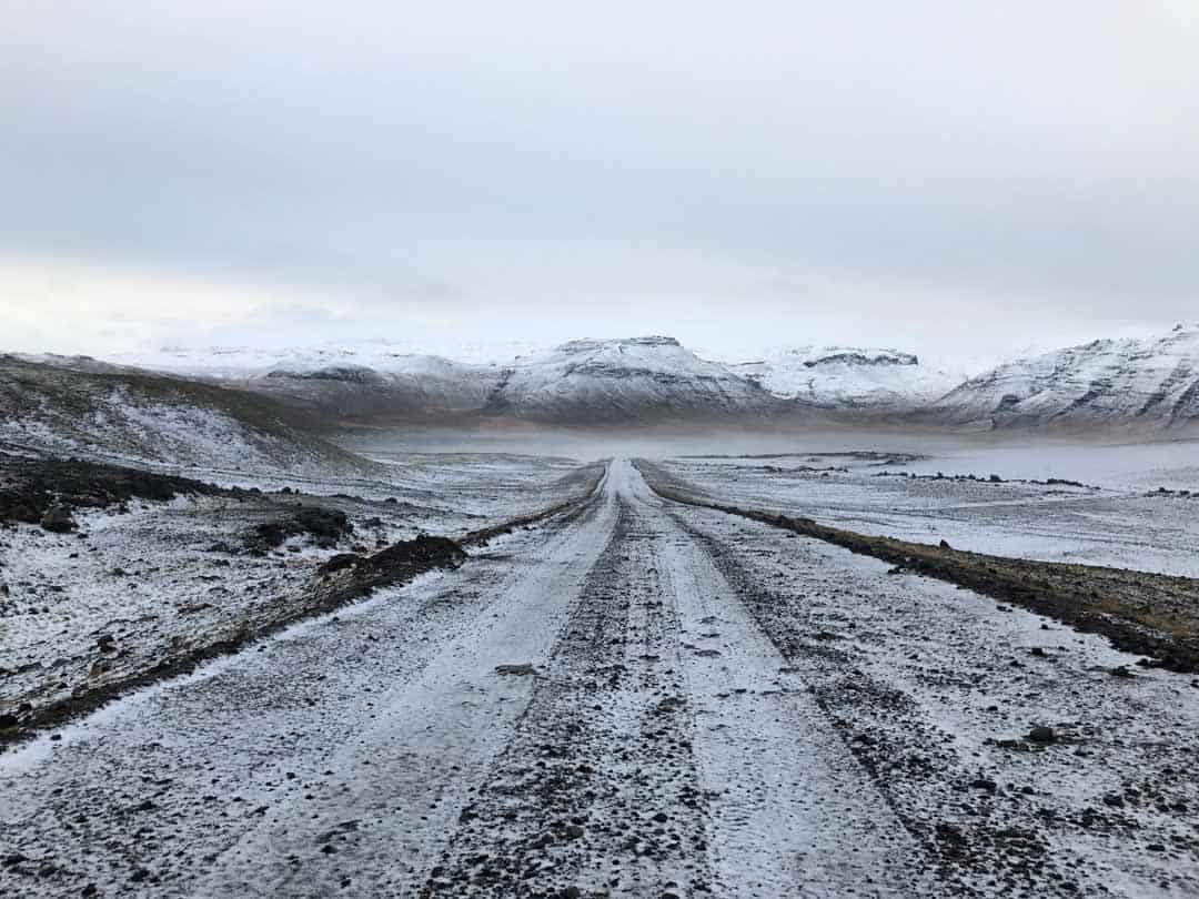 Driving in Iceland in winter