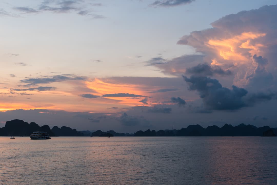 Storm Clouds Gather In A Show Of Halong Bay Weather.