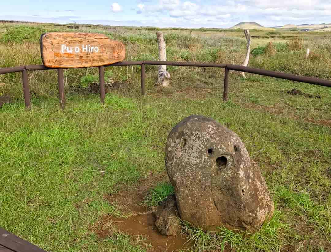The Pu o Hiro stone is one of the more quirky Easter Island attractions.