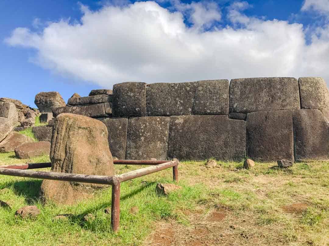 Easter Island Trip: Precision stonework on the ahu at Vinapu.