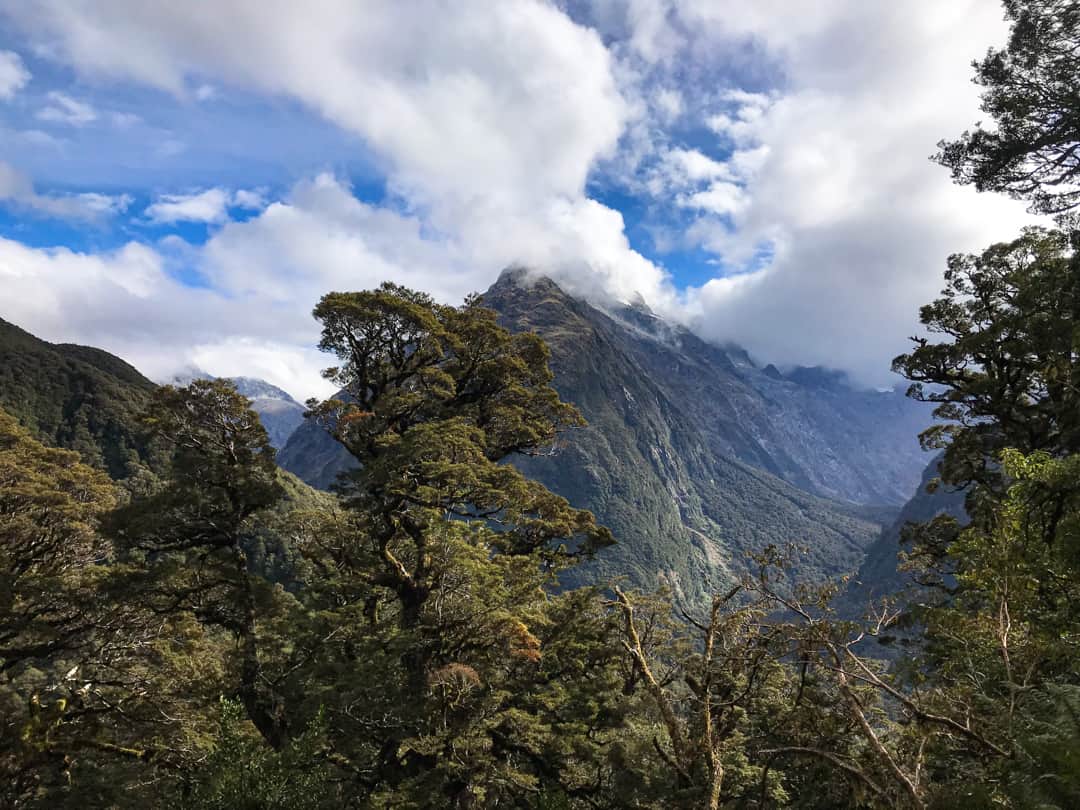Clouds Close In Over The Peaks Of Fiordland National Park.