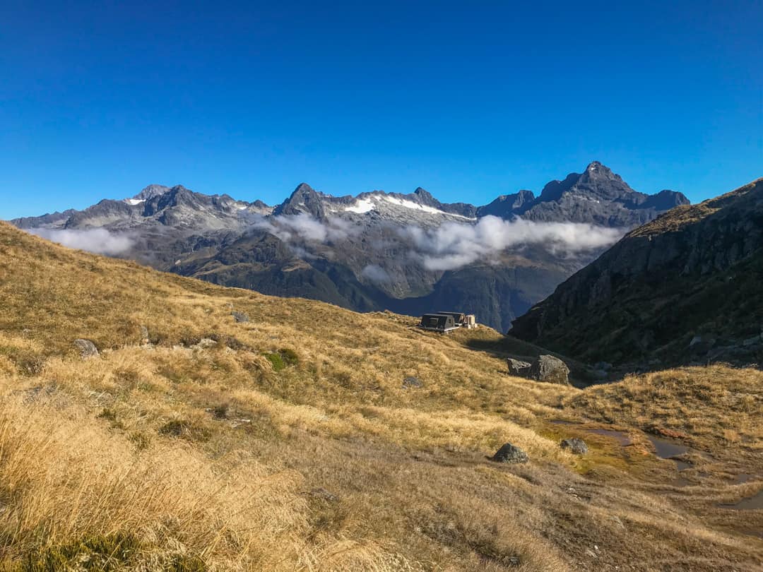 Huts At Harris Saddle, Highest Point On The Routeburn Track.