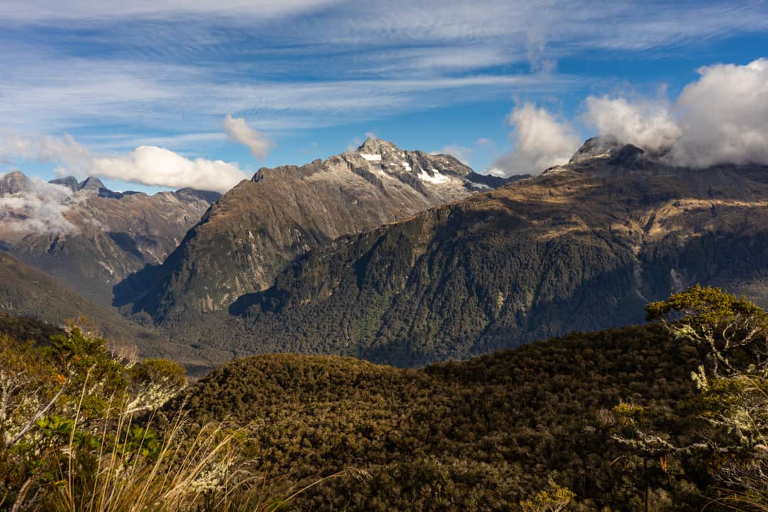 Mountain Panoramas On The Routeburn Track Between Lake Mackenzie And Lake Howden.