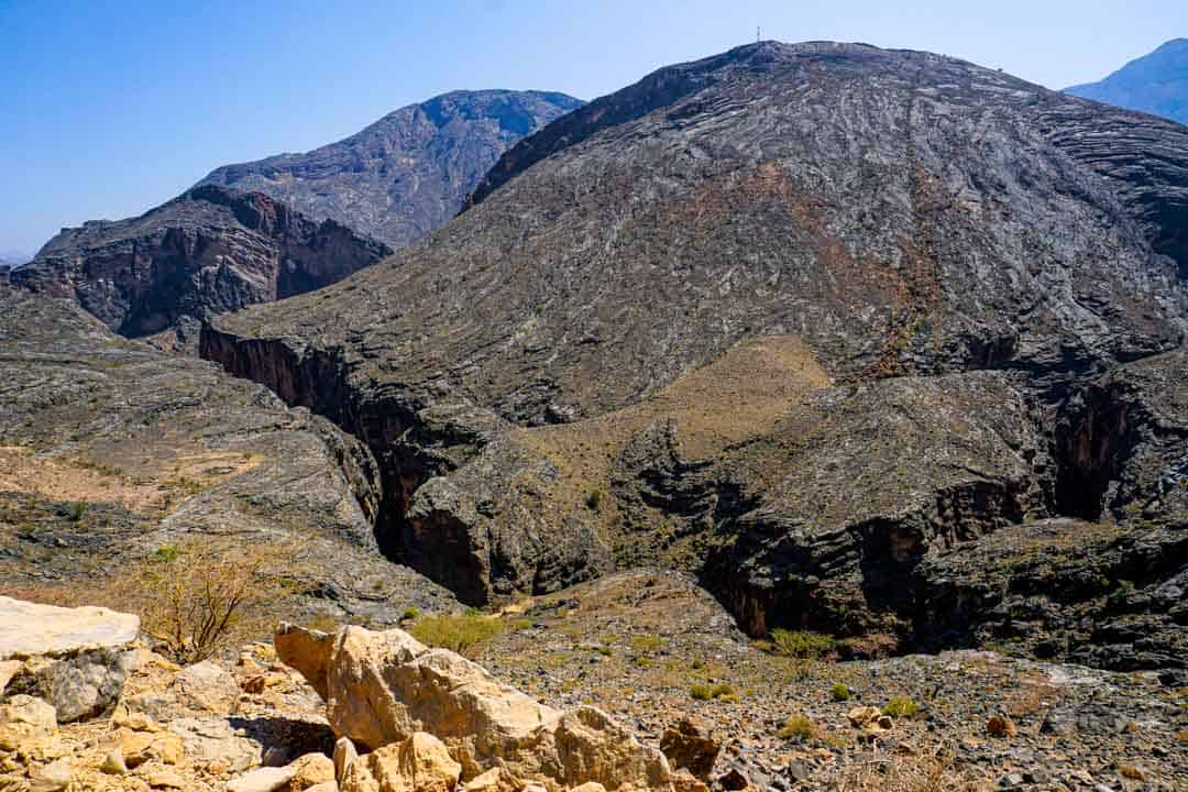 Off road Oman – birds eye view of snake canyon