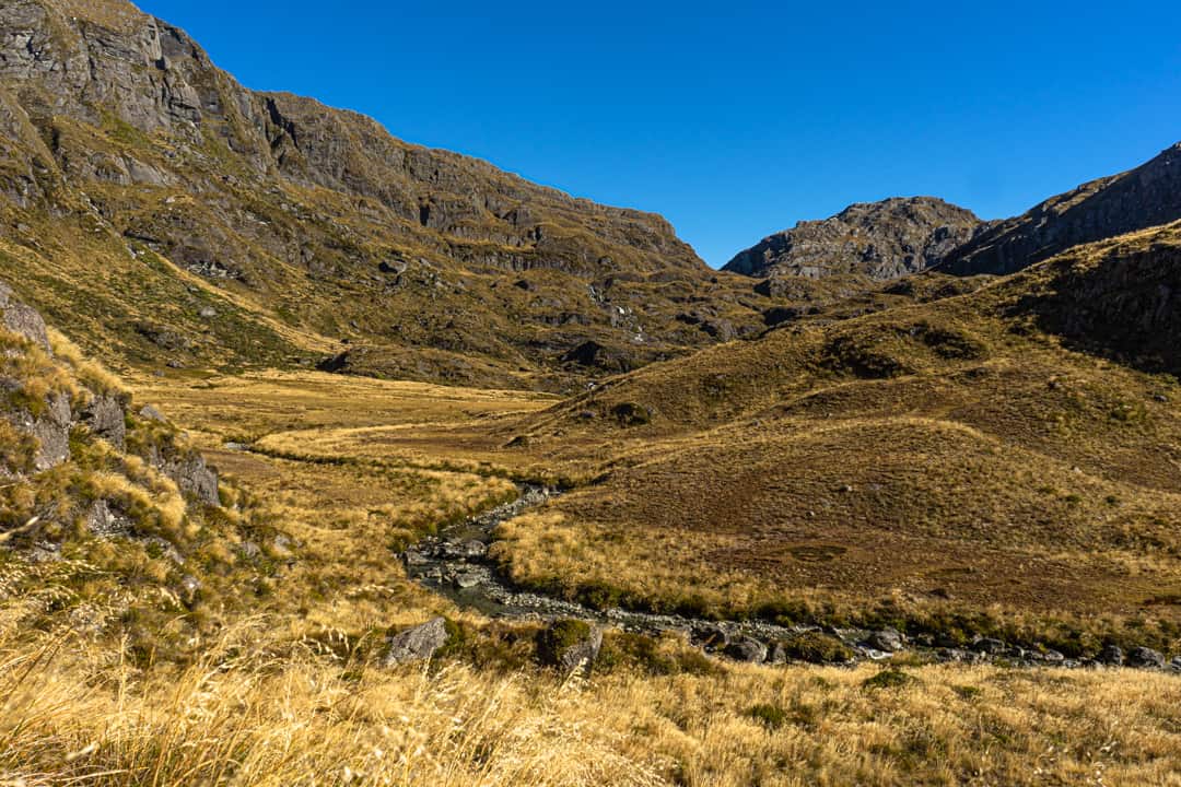 Valley Views On The Walk From Routeburn Falls To Harris Saddle.