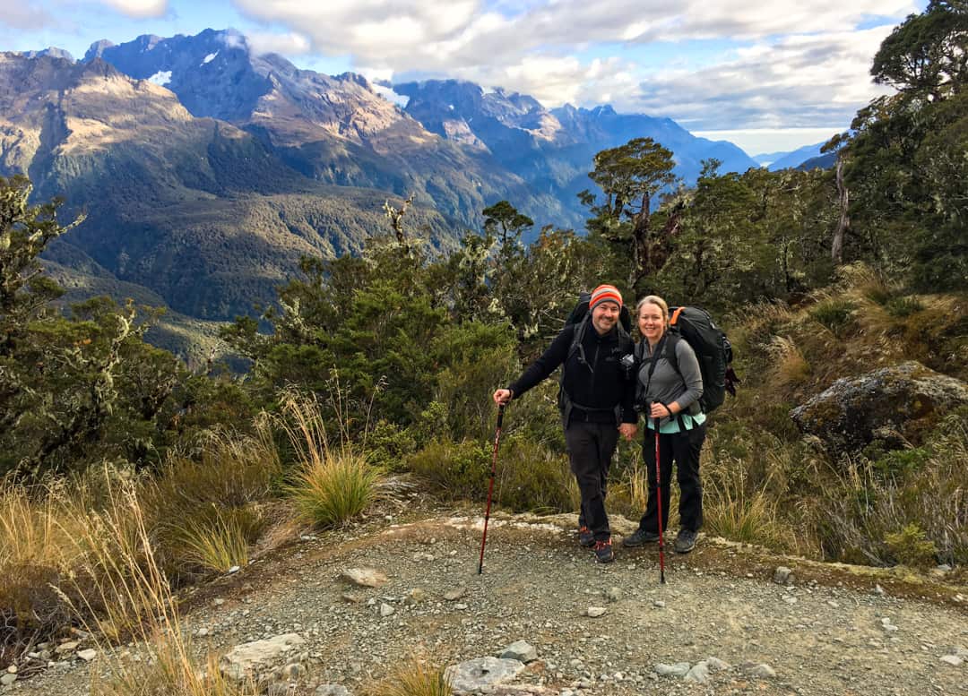 Two For The World Hiking The Routeburn Track in New Zealand.