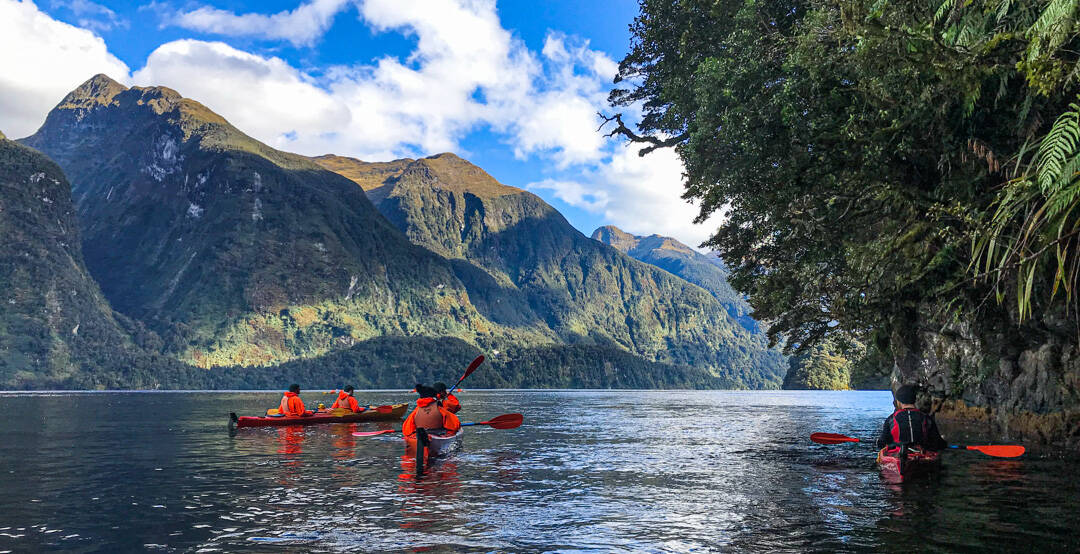 Kayaking Doubtful Sound.