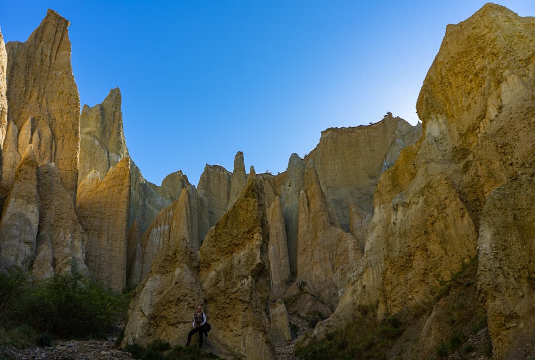 The Clay Cliffs of Omarama are one of the must see places in South Island New Zealand.