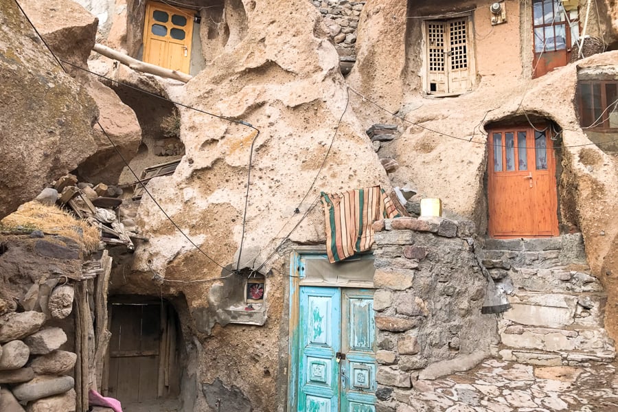 Offbeat Places To See In Iran - Doorways Mark The Cave Houses Of Kandovan