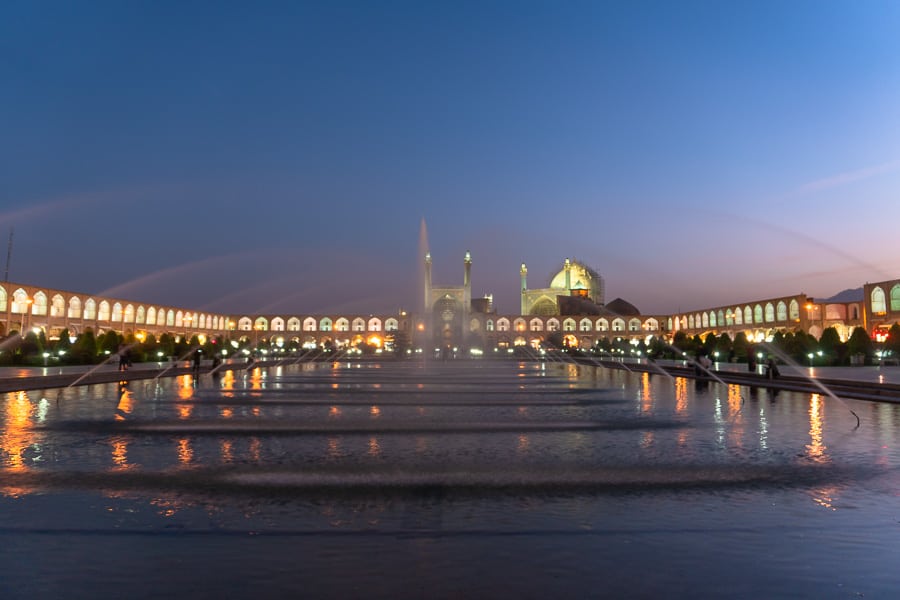 Twilight Lights Up Naqshe-e Jahan Square.