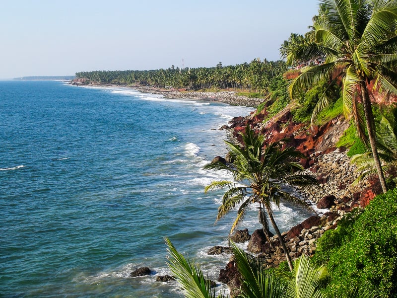 The verdant Keralan coastline is one of the highlights of Kerala.